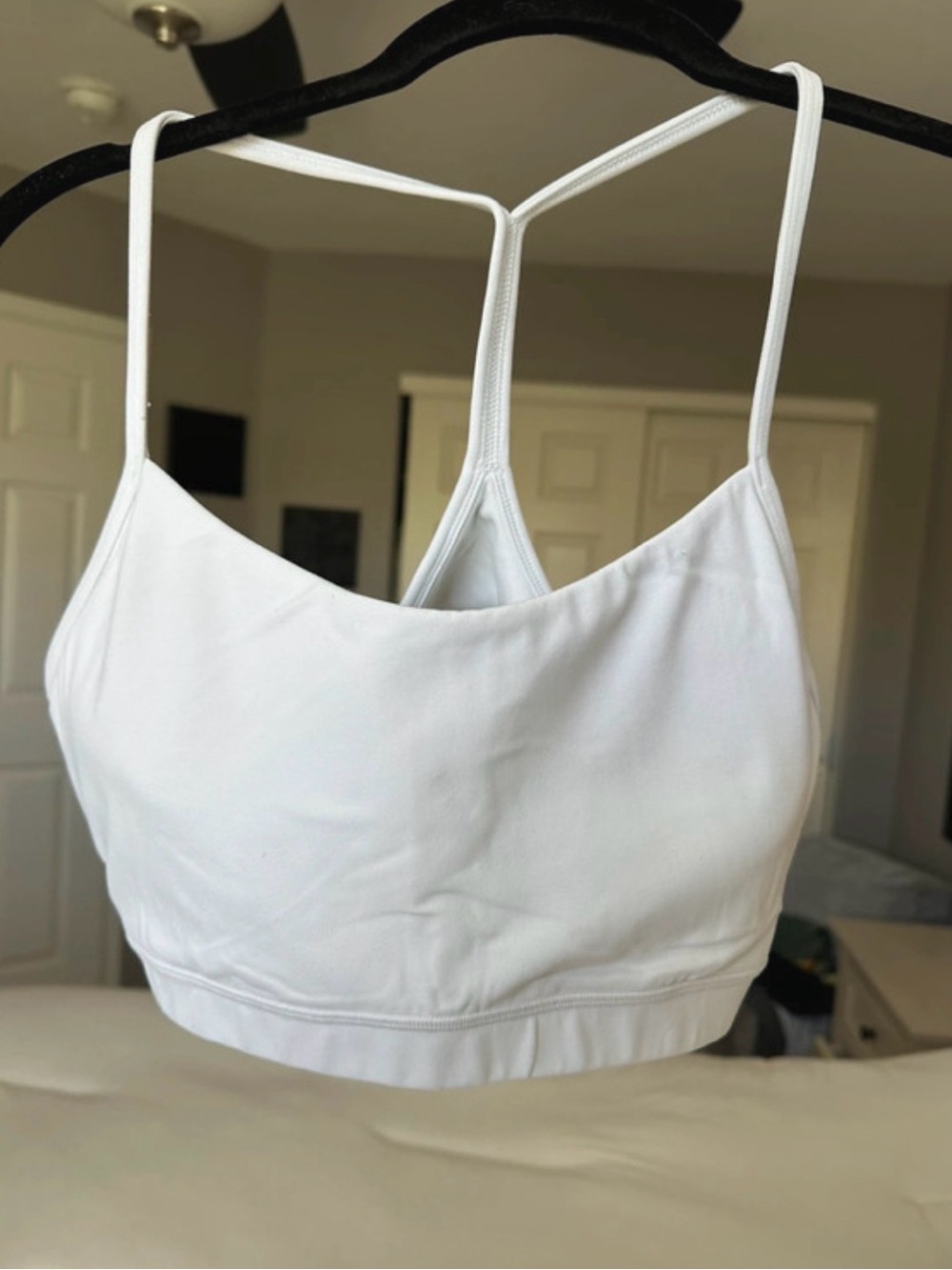 CRZ yoga white sports bra large